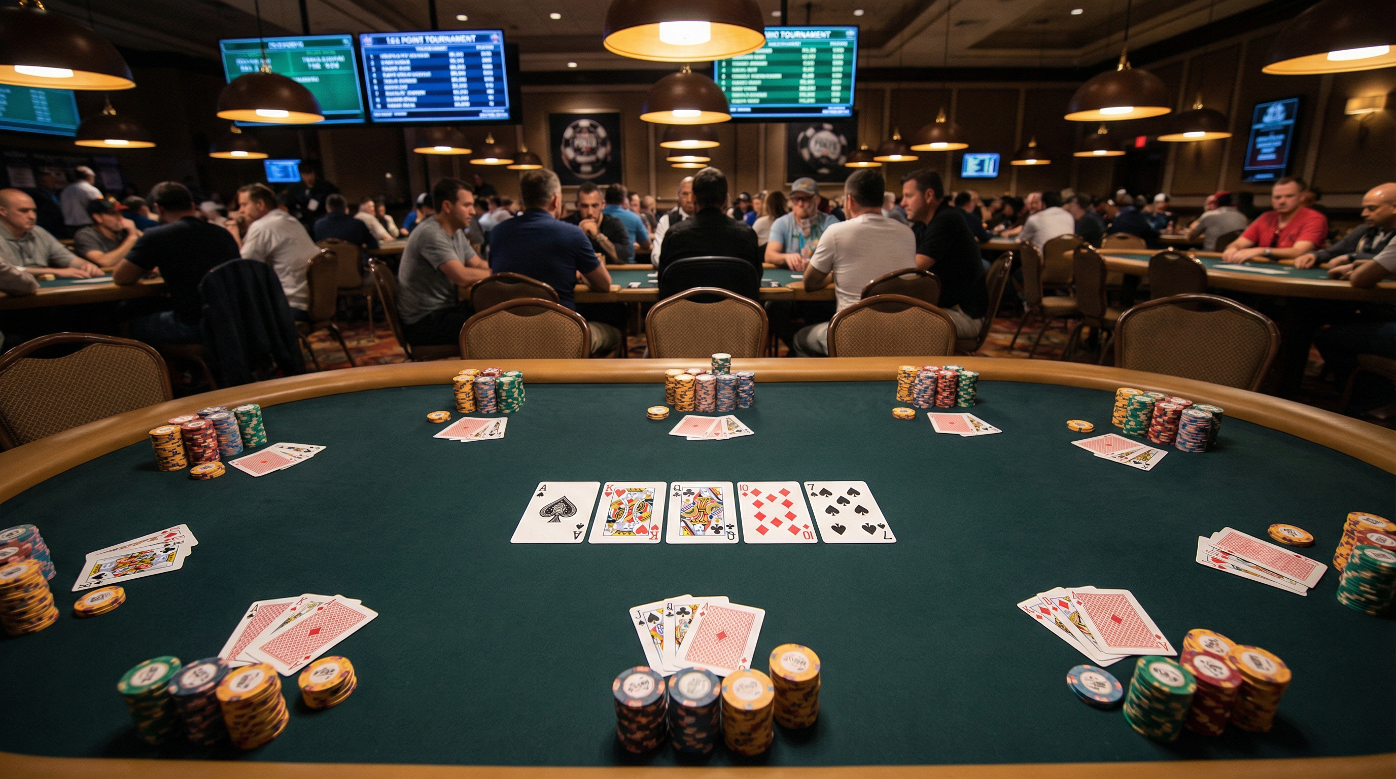 南宫28扑克游戏桌面，展示德州扑克手牌和筹码